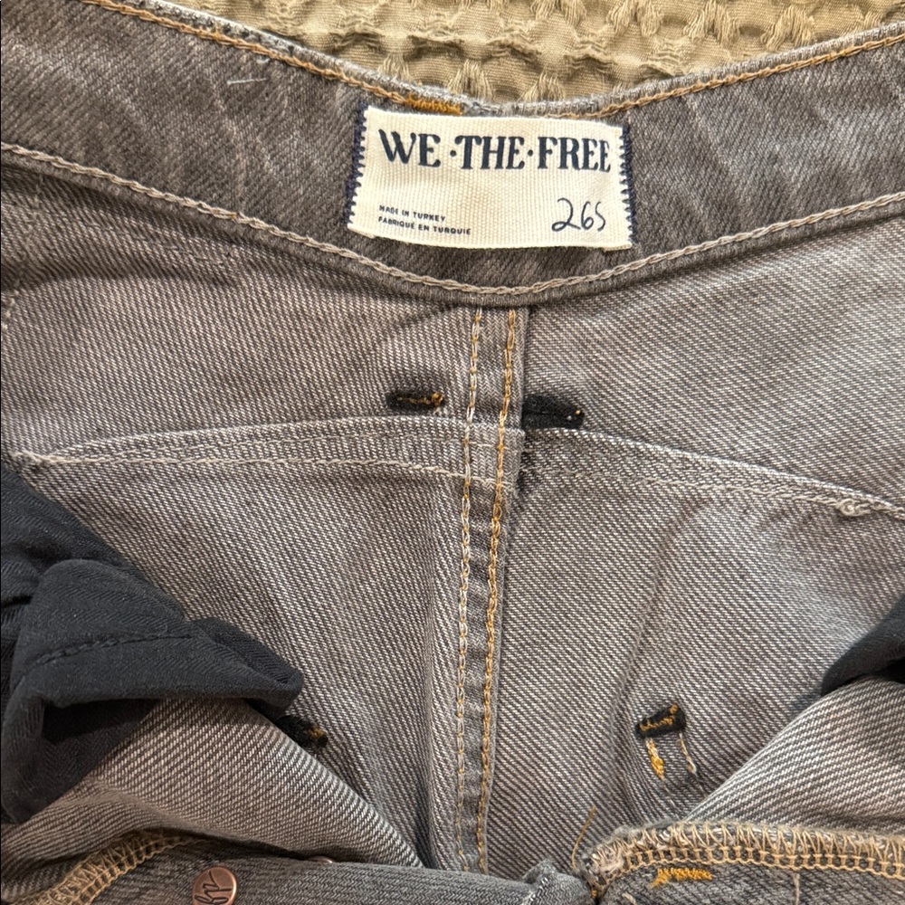 Free People good luck mid rise barrel leg jeans in archive grey - Picture 7 of 7